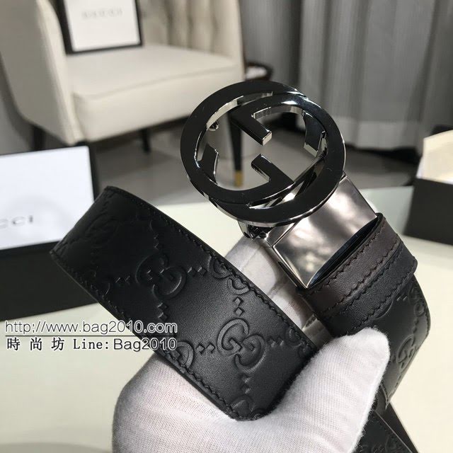 Gucci經典皮帶 古奇小牛皮腰帶  jjp1351